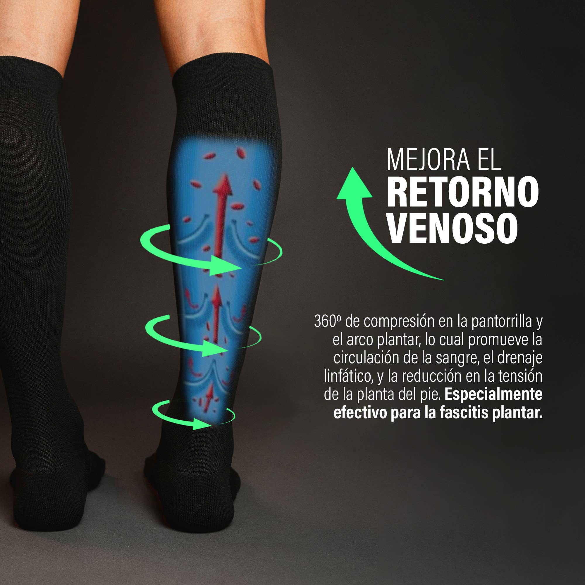 Podkolanówki kompresyjne 2 stopień, czarne, Podoks