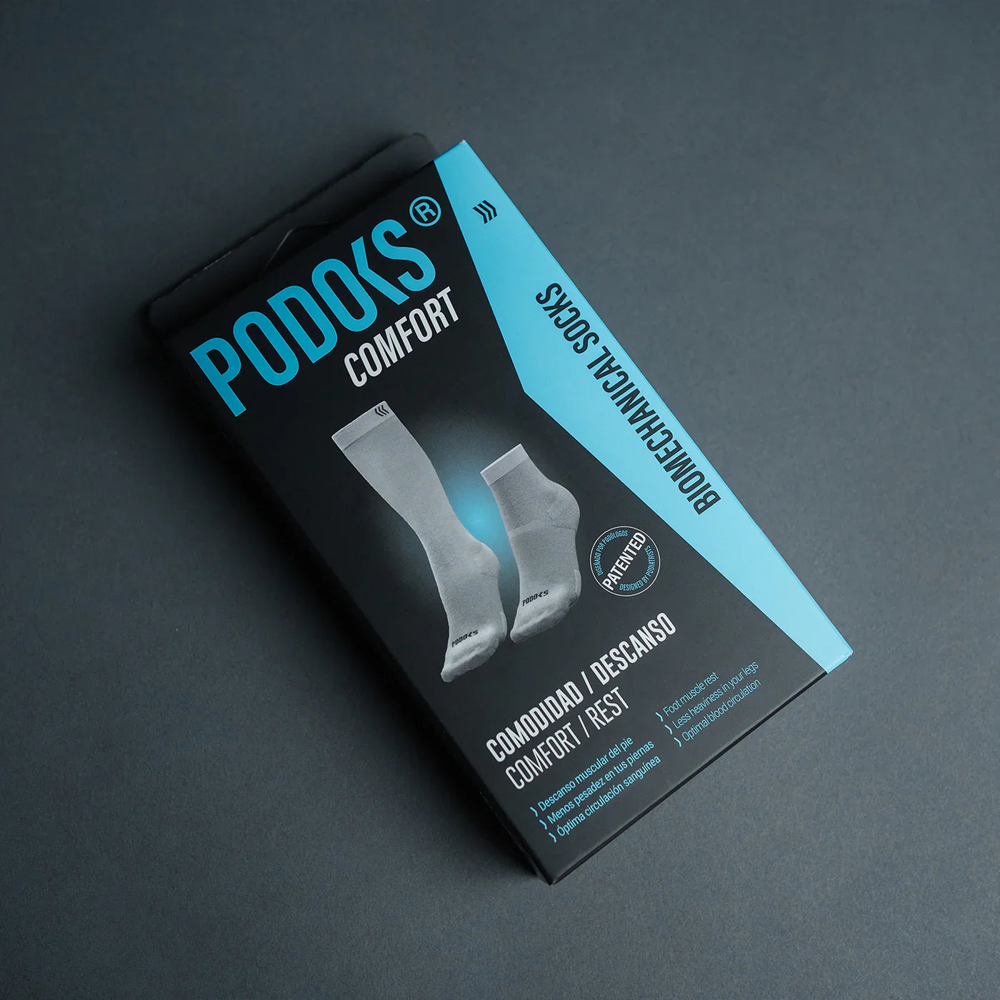 Podkolanówki kompresyjne 2 stopień, czarne, Podoks