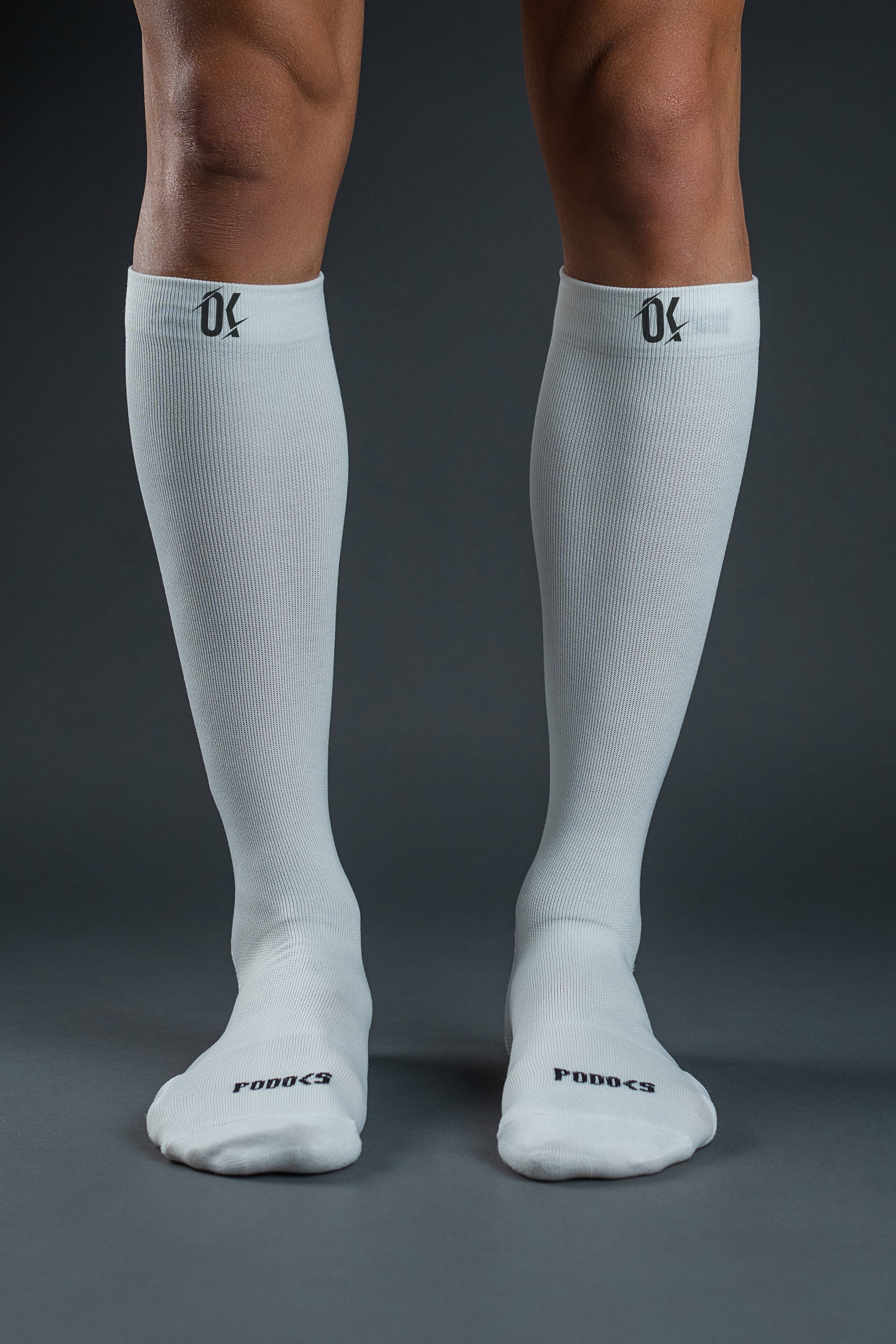 Podkolanówki kompresyjne 2 stopień, białe, Podoks